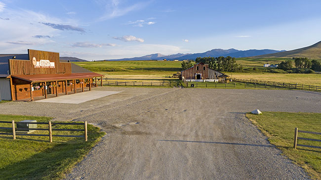 Main Entrance Parking Lot Gold Creek Barn Venue