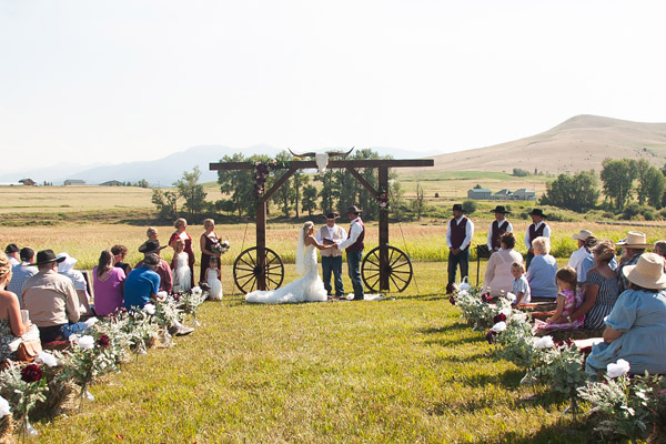 Bride And Groom At The Alter